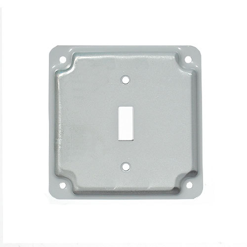 1 TOGGLE  4&quot; SQUARE METAL
SWITCH COVER (11401,C2249,4T)