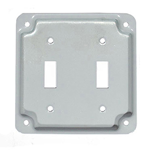 2-TOGGLE 4" SQUARE METAL COVER (11410, C2245,4TT)