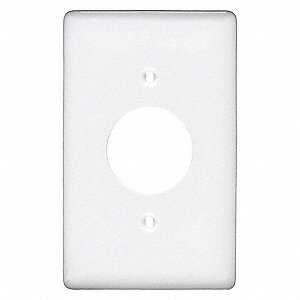 1G WHITE SINGLE RECPTACLE WALLPLATE THERMOPLASTIC 32091