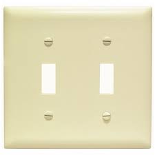 2G IVORY TOGGLE WALLPLATE THERMOPLASTIC 34072