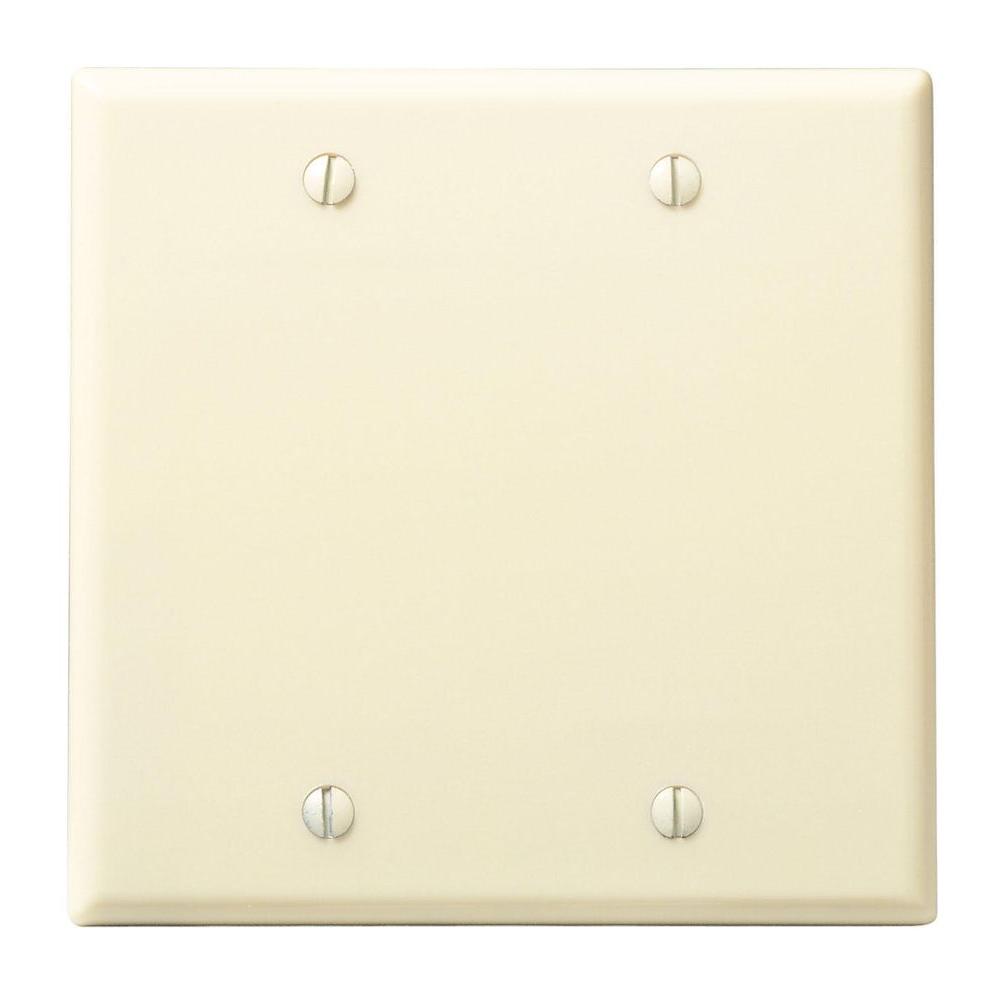 2G IVORY BLANK WALLPLATE THERMOPLASTIC 34152