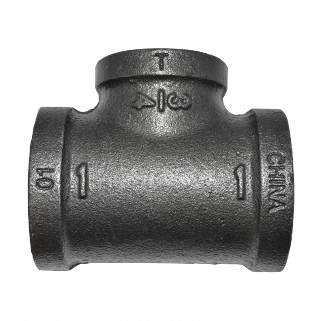 1" X 1" X 3/4" BLK MI TEE