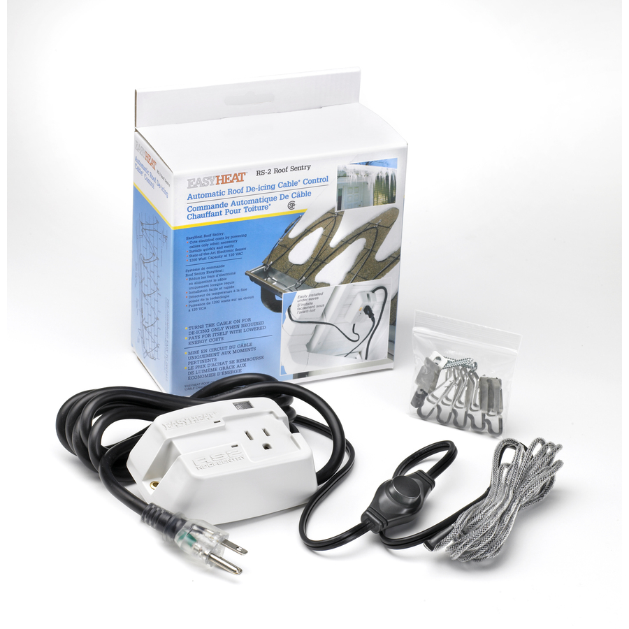 EASY HEAT RS2 THERMOSTAT (for 
roof de-icing cable)PLUG-IN 
1200W 120VAC &quot;closes&quot; @ 35oF
&amp; MOISTURE, INDICATING LIGHT
