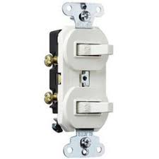 TWO 1P 15A 120/277V SWITCHES DUPLEX STYLE WHITE