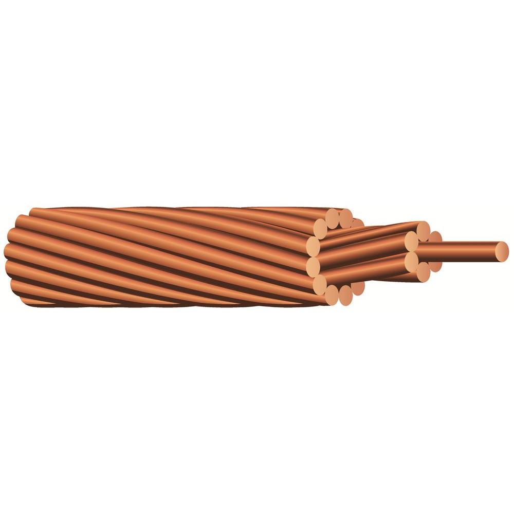 #4 BARE STRANDED COPPER 200'   COIL SOFT DRAWN (on 11-3/4" 