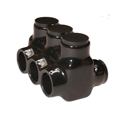 4-14AWG 3-PORT INSULATED SPLICE DUAL SIDE ENTRY BLACK