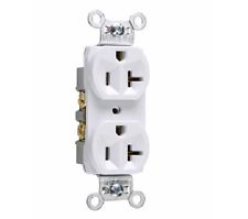 20A 125V 5-20R WHITE DUPLEX  RECEPTACLE COMMERCIAL CR20W 