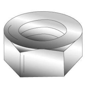 1/4-20 HEX NUT STEEL ZINC 40125J