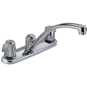 DELTA 2100LF TWO HANDLE KITCHEN FAUCET W/O SPRAY
