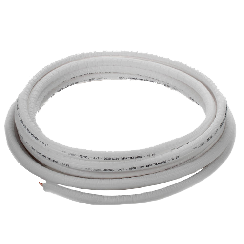 3/8 OD X 50&#39; SINGLE A/C LINE 1/2&quot; THICK WHITE POLY JACKET
