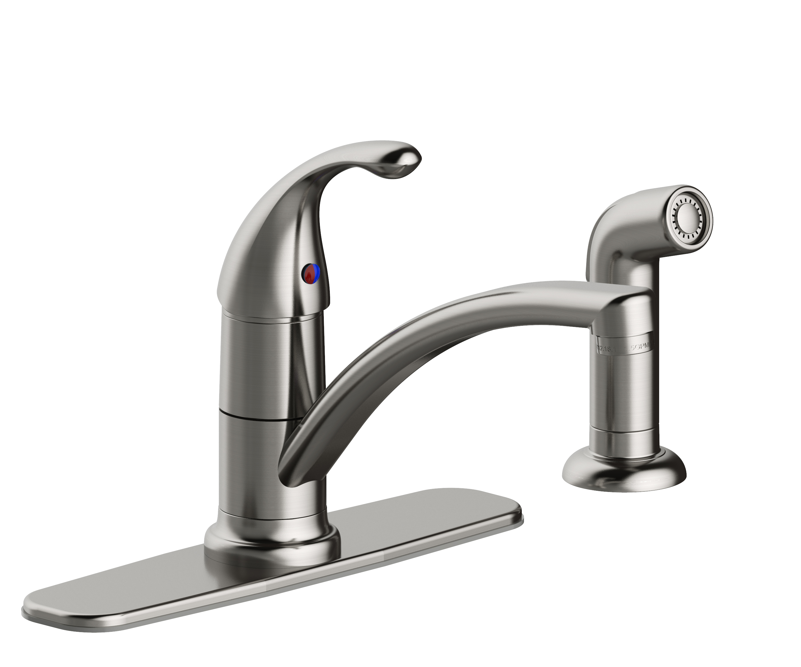 SINGLE HANDLE KITCHEN FAUCET W/ SIDE SPRAY, TWO HOLE OR