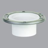 4 X 3 PVC HUB X ADJ Closet Flg
W/ SS Ring!!NO KNOCKOUT!!
(OVER 3&quot; PIPE INSIDE 4&quot; PIPE)